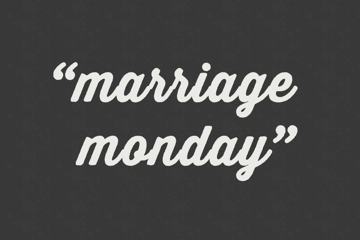 Marriage Monday | Same Person